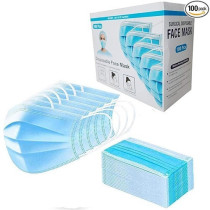 Newnik 100-Piece Disposable Elastic Face Mask Set