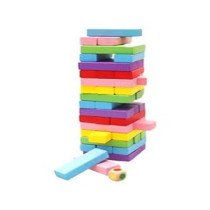 Toyshine 51-Piece Wooden Stacking Block Set
