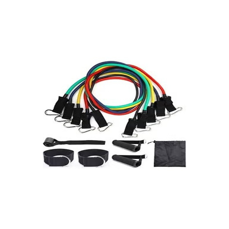 11-Piece Resistance Bands Set 23.5 x 23 x 7cm