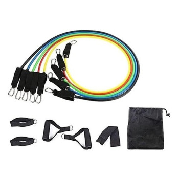 11-Piece Resistance Bands Set 23.5 x 23 x 7cm