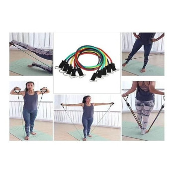 11-Piece Resistance Bands Set 23.5 x 23 x 7cm