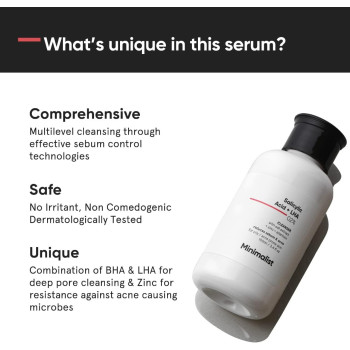 Minimalist 2% Salicylic Acid Face Wash for Oily, Acne Prone Skin (100 ml) | Sulphate free, Anti Acne Face Cleanser With LHA & Zinc For Men & Women