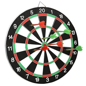Double Sided Hanging Dart Board With Darts