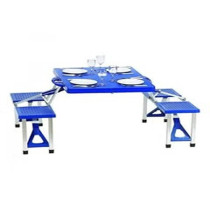 Foldable Picnic Table Blue Standard