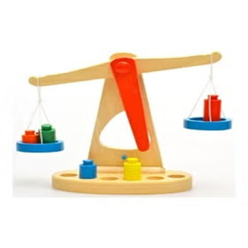 Montessori Wooden Balance Weighing Scale Educational Toy