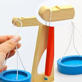 Montessori Wooden Balance Weighing Scale Educational Toy