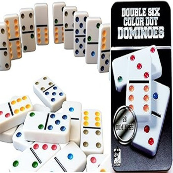 Pack Of 28 Dominoes Set With Tin Case