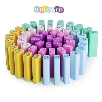 Funblast 54-Piece Unicorn Wooden Stacking Toy For Kids