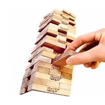 Hasbro 54-Piece Classic Jenga Stacking Block Set 9.84 x 3.94 x 5.91 Inch