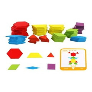 Beauenty Wooden Pattern Block Puzzle Set 24.5 x 21.3 x 4cm