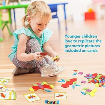 Beauenty Wooden Pattern Block Puzzle Set 24.5 x 21.3 x 4cm