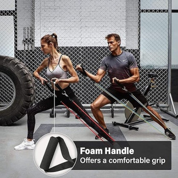 11-Piece Pull Rope Fitness Exercises Resistance Bands Set