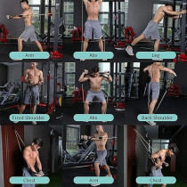 11-Piece Pull Rope Fitness Exercises Resistance Bands Set