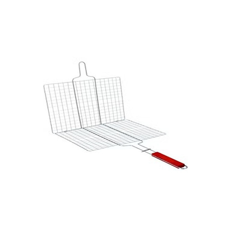 Royalford Foldable Portable Stainless Steel Barbecue Grill Indoor And Outoor Silver/Red 40 x 30 x 60cm