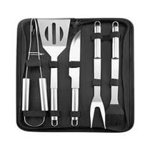 Falpro Pack Of 5 Barbeque Grill Tool Set With Case, Silver/Black, 39 x 11 x 5cm