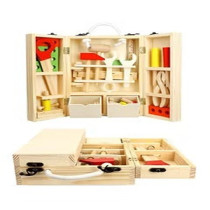 Cytheria 33-Piece Wooden Tool Box Accessories Set
