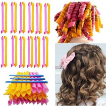 Xiuwoo 20-Piece Heatless Spiral Hair Curler Set Multicolour