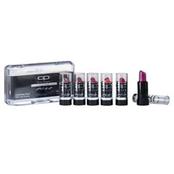 Cp Trendies Pack Of 6 Lipsticks Cherry Cocktail/Stormy Pink/Dessert Wine/Orange Tango/Fuchsia Glare/Spicy Cinnamon/Confident Red Colour