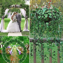 Yatai 12-Piece Artificial Hanging Ivy Leaves Green Colour 230Centimeter
