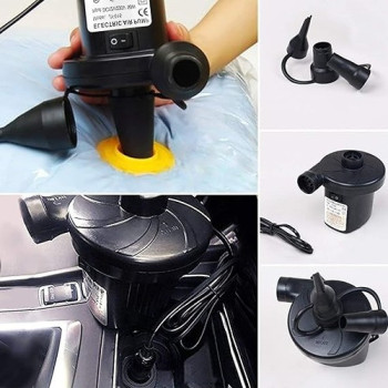 Portable Electric Multifunctional Air Pump 12 x 10 x 11.5 Black 10.5 x 9 x 9cm