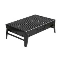 Portable Charcoal Barbecue Grill, Black/Silver, 20 x 35 x 27cm