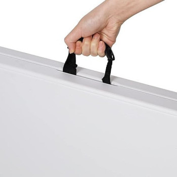 Portable Plastic Folding Table White/Black, 62 x 122 x 74cm