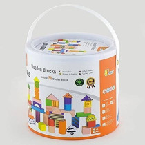 50-Piece Wooden Block Set With Storage Tub