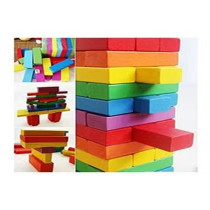 Webby 54-Piece Wooden Building Blocks