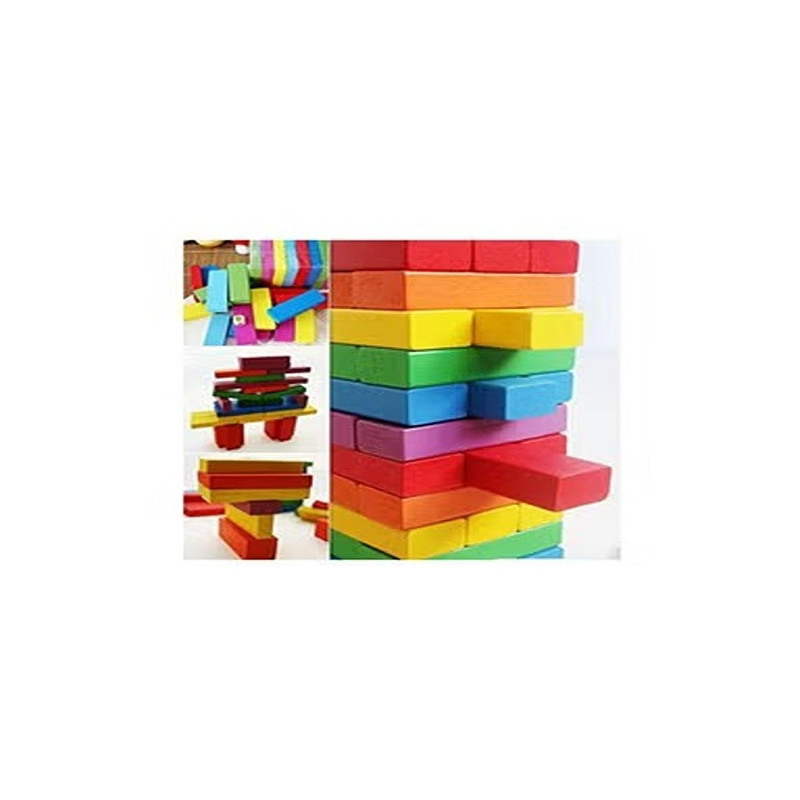 Webby 54-Piece Wooden Building Blocks