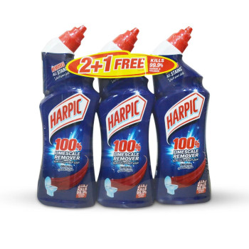 Harpic Original Toilet Cleaner, 100% Limescale Remover, 500 ML ( Pack Of 3 )