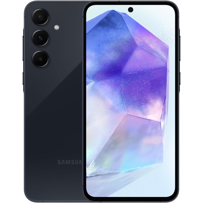 Samsung Galaxy A55 5G, Android Smartphone, Dual SIM Mobile Phone, 8GB RAM, 256GB Storage, Awesome Navy