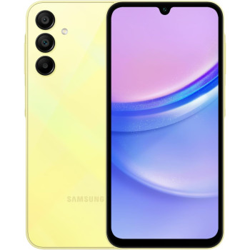 Samsung Galaxy A15 LTE, Android Smartphone, Dual SIM Mobile Phone, 4GB RAM, 128GB Storage, Yellow
