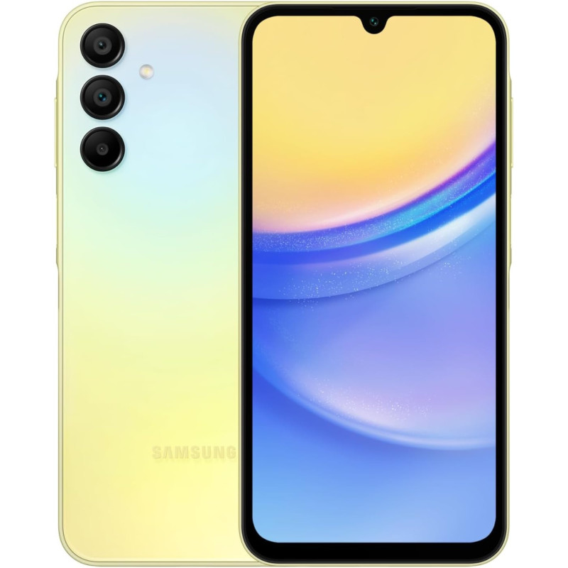 Samsung Galaxy A15 5G, Android Smartphone, Dual SIM Mobile Phone, 4GB RAM, 128GB Storage, Yellow