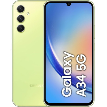 Samsung Galaxy A34 5G, Dual SIM Mobile Phone Android, 8GB RAM, 128GB, Awesome Lime