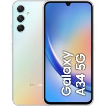 Samsung Galaxy A34 5G, Dual SIM Mobile Phone Android, 8GB RAM, 128GB, Awesome Silver