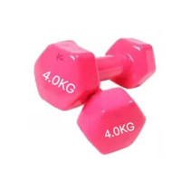 2-Piece Vinyl Weight Lifting Training Dumbbell, 4 Kg Each