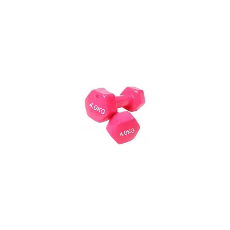2-Piece Vinyl Weight Lifting Training Dumbbell, 4 Kg Each