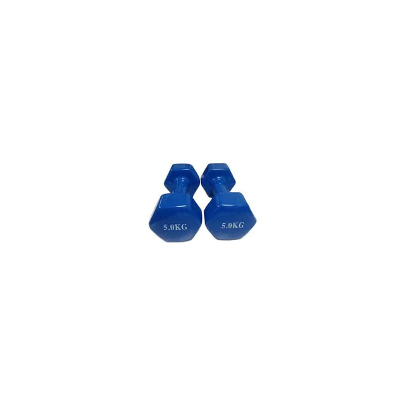 2-Piece Double Dumbbells Vinyl, 5 Kg Each