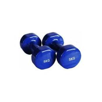 2-Piece Double Dumbbells Vinyl, 5 Kg Each