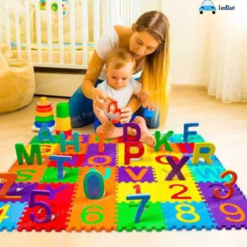36 Tiles Alphabets And Numbers Eva Square Foam Puzzle Crawling Mat, 4 x 4cm