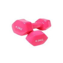 Pink Hexagonal Dumbbell, Set Of 2, 4 Kg Each