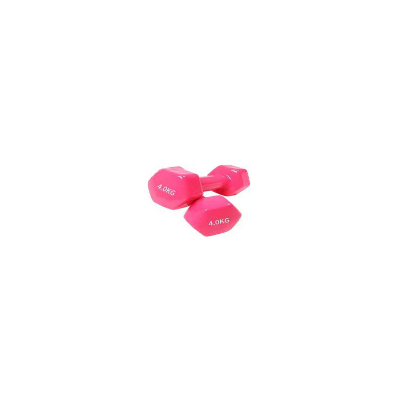 Pink Hexagonal Dumbbell, Set Of 2, 4 Kg Each