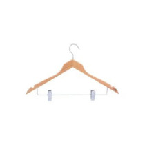 Sas Veil Wooden Hanger With Clips, Beige Colour
