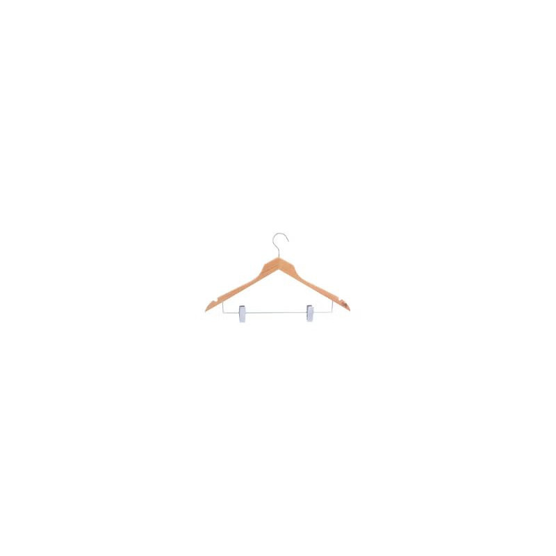 Sas Veil Wooden Hanger With Clips, Beige Colour