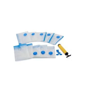 10 Piece Transparent Vacuum Bags, Multicolour 0.775 Kg
