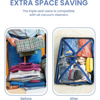 10 Piece Transparent Vacuum Bags, Multicolour 0.775 Kg