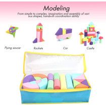 52-Piece Kids Educational Toy, Eva Color Blocks, 50 x 15 x 20cm