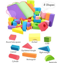 52-Piece Kids Educational Toy, Eva Color Blocks, 50 x 15 x 20cm