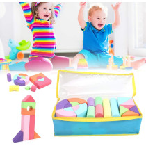 52-Piece Kids Educational Toy, Eva Color Blocks, 50 x 15 x 20cm