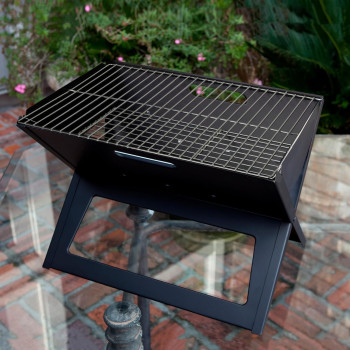Portable Charcoal Grill Black, 14.18 Inch
